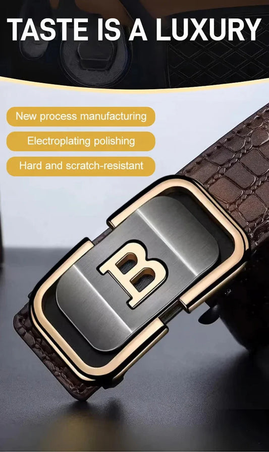 Mens Leather Automatic Buckle Belt Buy Get