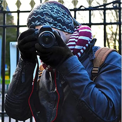 Wool Blend Stretchable Casual Outdoor Cold Weather Ribbed Gloves