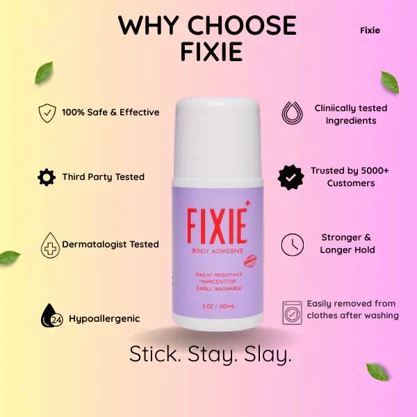 Fixie Instant Body Adhesive Roller Mess Stress