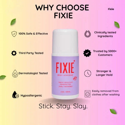 Fixie Instant Body Adhesive Roller Mess Stress