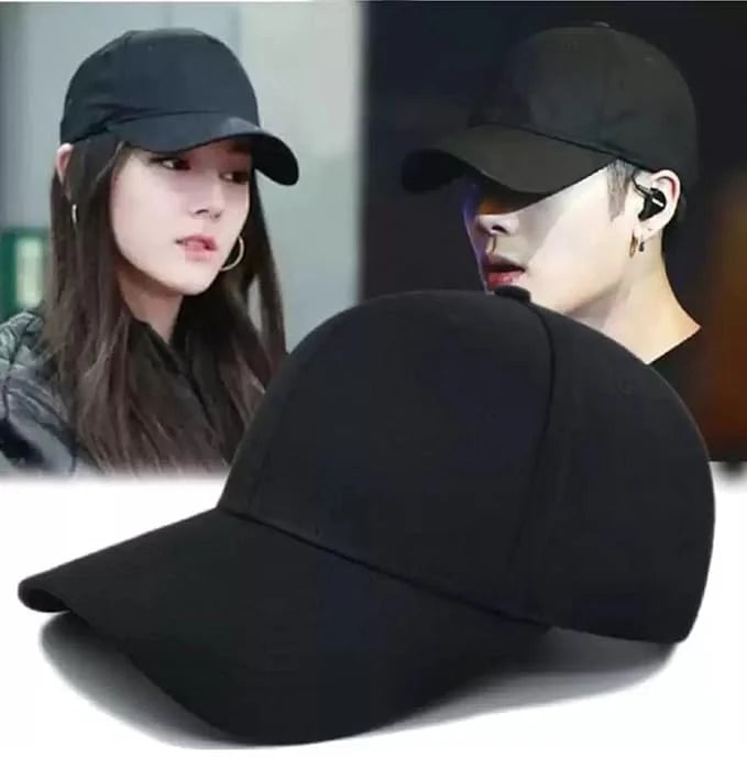 A- Adjustable Black Plain Cap Unisex Quick Drying Sun Hat For Summer Activities